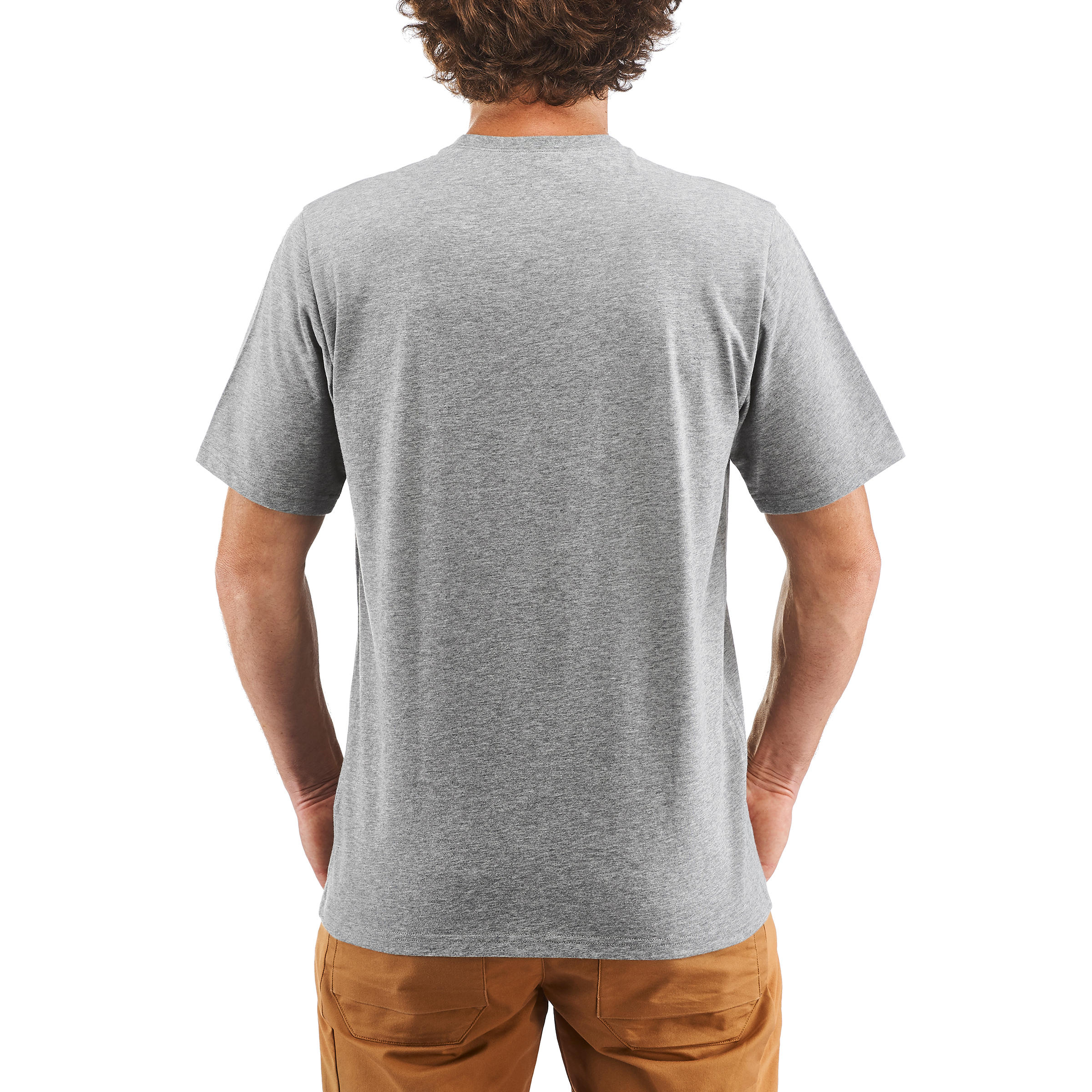 Nh500 Camiseta Y De Corta Gris Quechua Hombre Manga Senderismo Montaña kOP8nw0